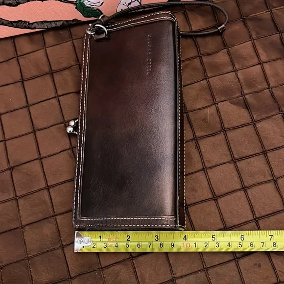 Pelle Studio bronze leather mini clutch wristlet - Picture 13 of 15